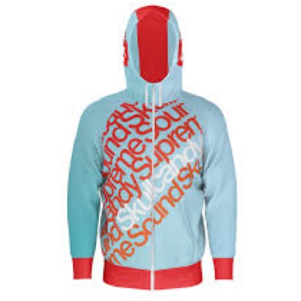 Skullcandy supreme Blue and Red Hoodie sweater